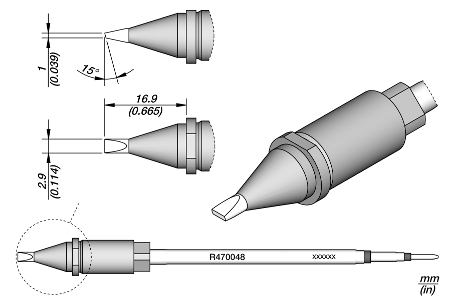 R470048 - Chisel Cartridge 2.9 x 1